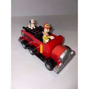 Vintage Mickey‎ Mouse Fire Engine 71 Dalmatian Dog Toy Car Disney